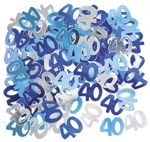 Photo du produit Confettis bleu/gris Age 40 ans