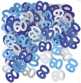 Photo du produit Confettis bleu/gris Age 60 ans