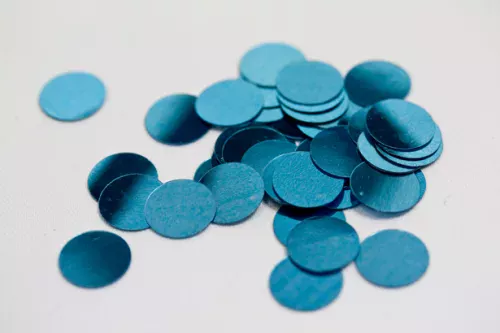 Photo du produit Confettis de table ronds turquoise