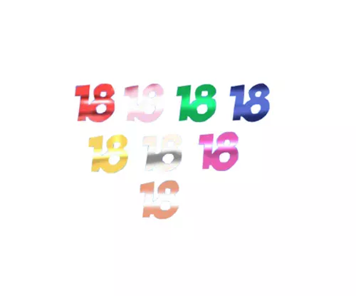 Photo du produit Confettis de table multicolores chiffre 18