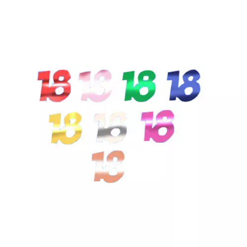 Photo du produit Confettis de table multicolores chiffre 18