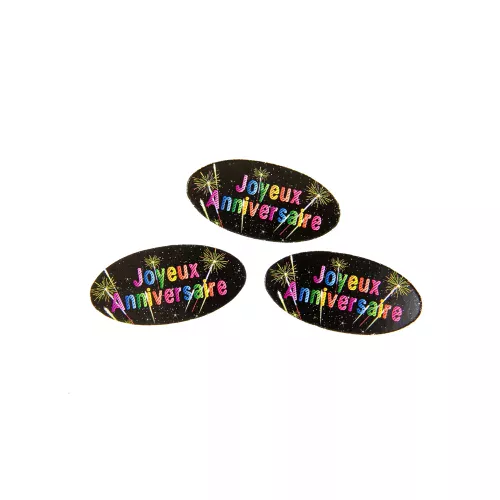 Photo du produit 80 Confettis de table en papier anniversaire feux d'artifice 4 x 2 cm