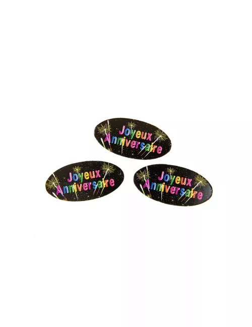Photo du produit 80 Confettis de table en papier anniversaire feux d'artifice 4 x 2 cm