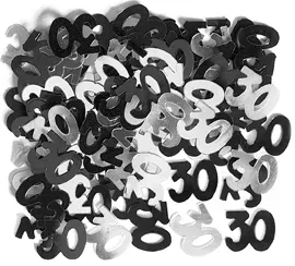 Photo du produit Confettis gris/noir Age 30 ans