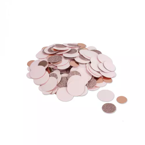 Photo du produit Confettis métal rose gold et paillettes rose 14 g