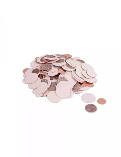 Photo du produit Confettis métal rose gold et paillettes rose 14 g