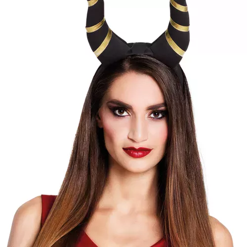 Photo du produit Cornes démoniaques noires femme Halloween
