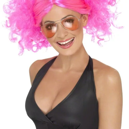 Photo du produit Perruque rose fluo femme