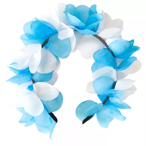 Photo du produit Couronne de fleurs bleu et blanche