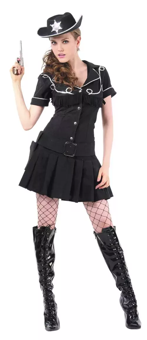 Photo du produit Déguisement cow girl femme robe noire