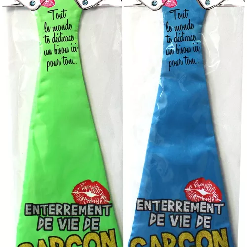 Photo du produit Cravate humoristique enterrement de vie de garçon