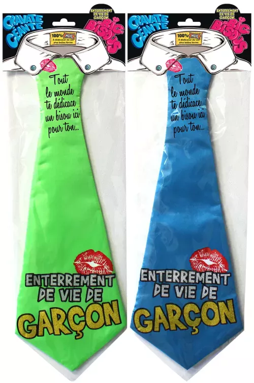 Photo du produit Cravate humoristique enterrement de vie de garçon