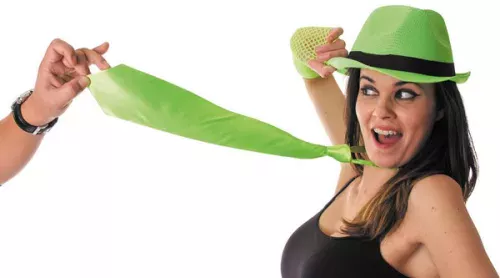 Photo du produit Cravate verte fluo adulte