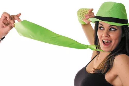 Photo du produit Cravate verte fluo adulte