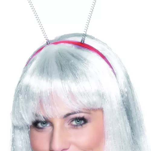 Photo du produit Serre-tête boules paillettées argent adulte