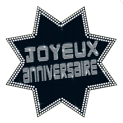 Photo du produit Cut-out étoile joyeux anniversaire VIP 34 x 32 cm