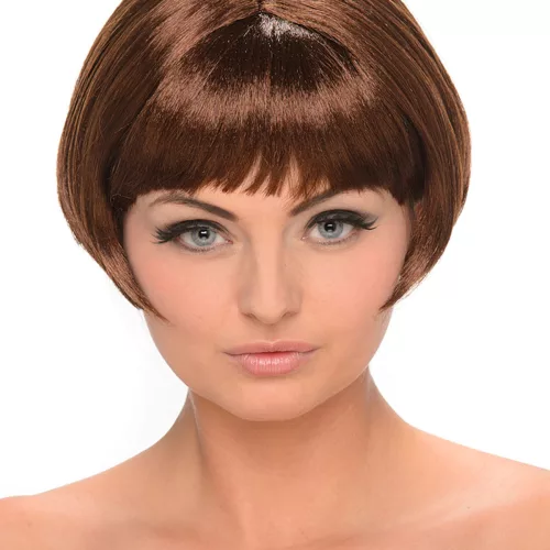 Photo du produit Perruque courte frange femme châtain