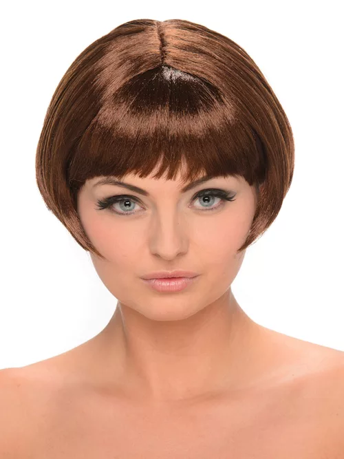 Photo du produit Perruque courte frange femme châtain
