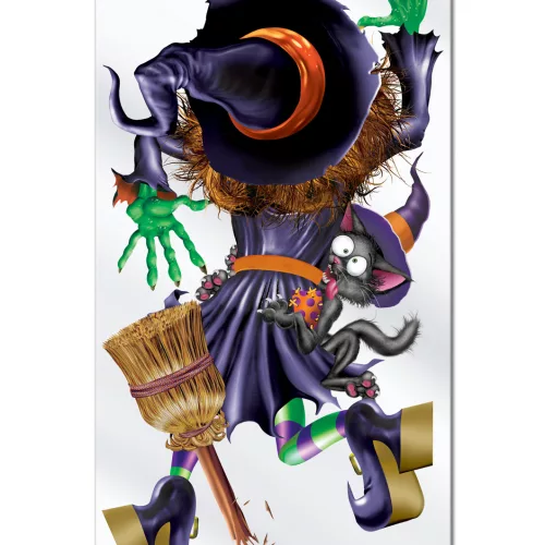 Photo du produit Décoration de porte Sorcière écrasée 76 x 150 cm