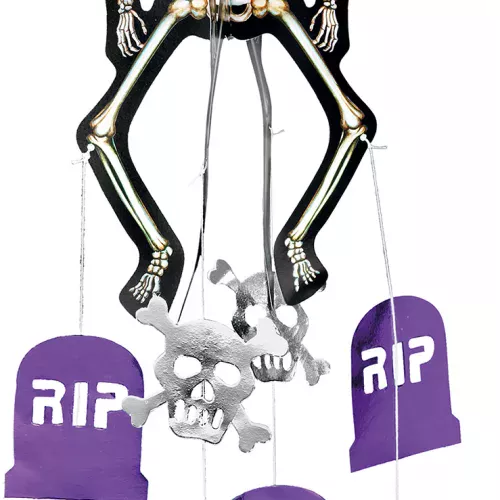 Photo du produit Décoration à suspendre squelette Halloween carton 60 cm