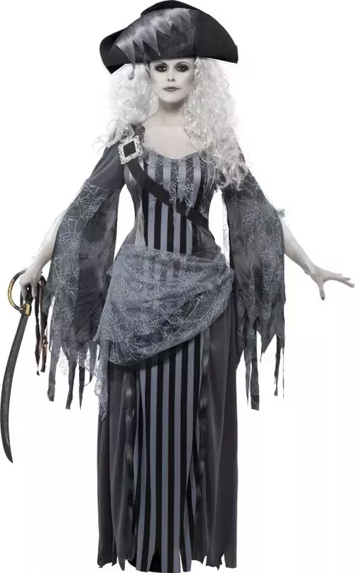 Photo du produit Déguisement fantôme pirate grise femme Halloween