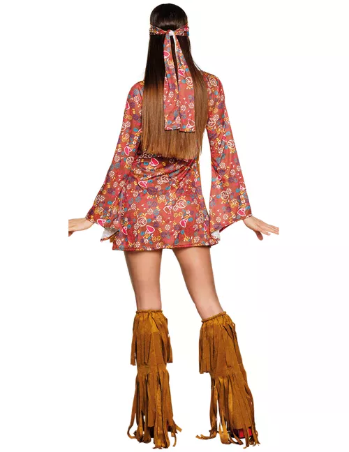 Photo du produit Déguisement hippie Peace à franges femme