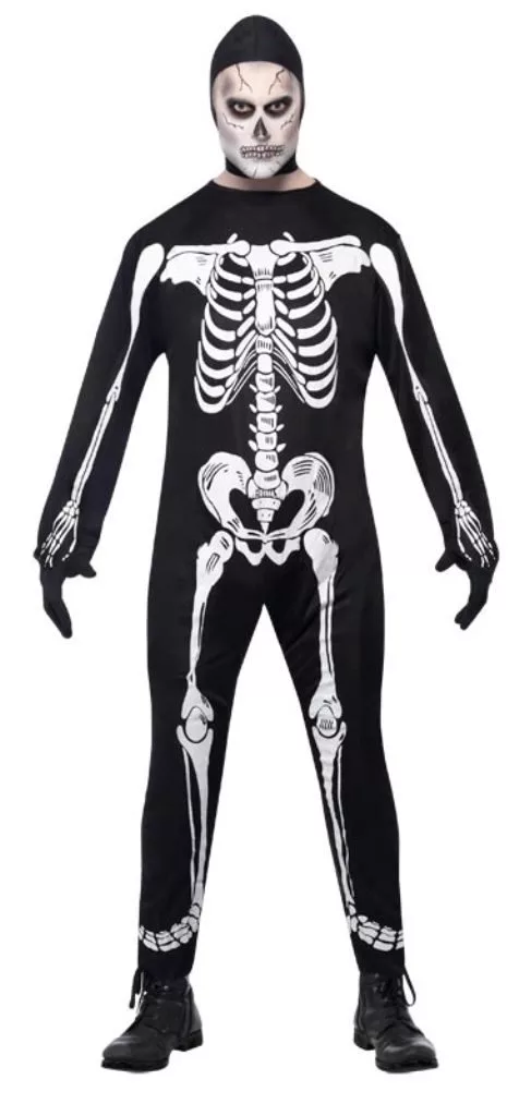 Photo du produit Déguisement squelettehomme avec cagoule Halloween
