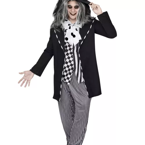 Photo du produit Chapelier fou conte de fée Halloween noir-blanc homme