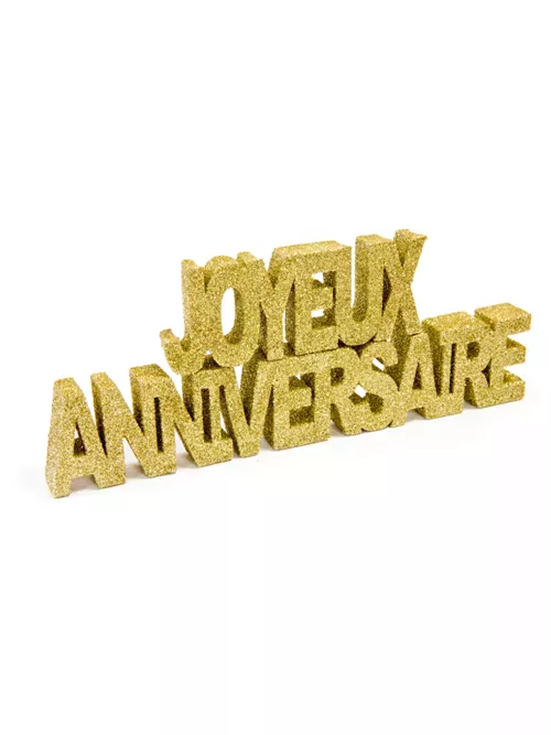 Photo du produit Deco table Joyeux anniversaire or
