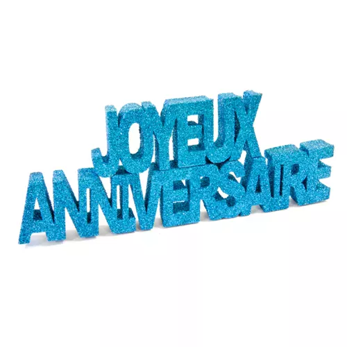 Photo du produit Deco table Joyeux anniversaire turquoise
