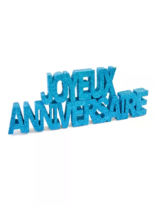 Photo du produit Deco table Joyeux anniversaire turquoise
