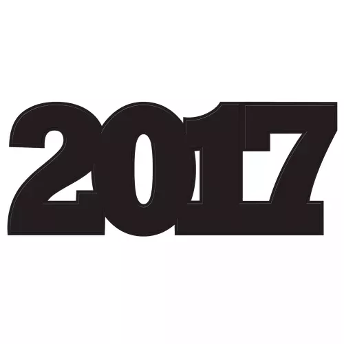 Photo du produit Décoration cartonnée 2017 40,5 cm