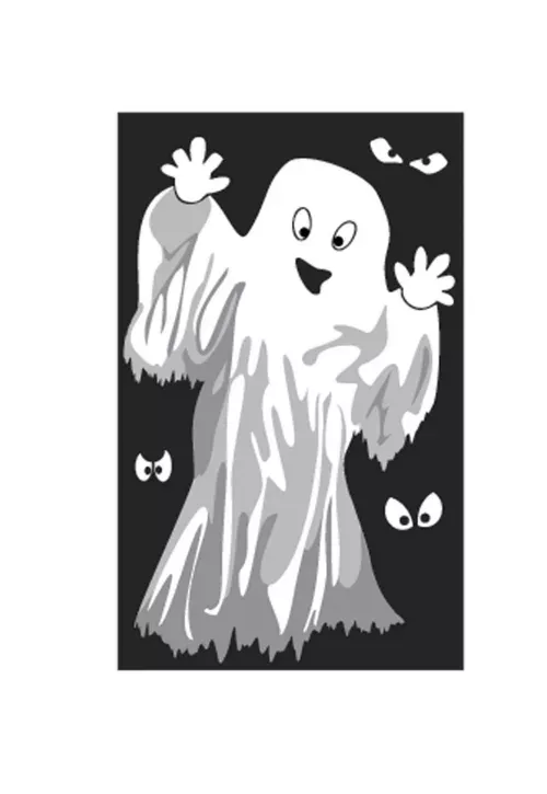 Photo du produit Décoration de fenêtre Fantômes ou Squelettes Halloween