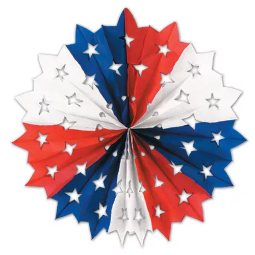 Photo du produit Décoration en papier étoile USA 28 cm