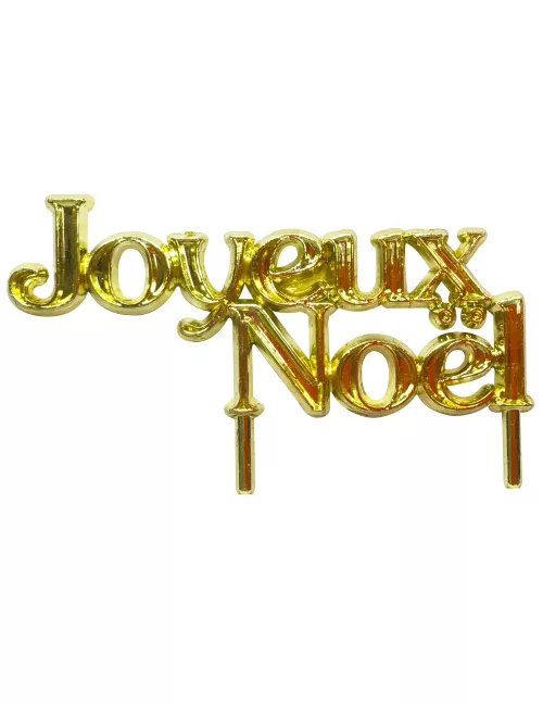 Photo du produit Décoration pour bûche Joyeux Noël 7 cm