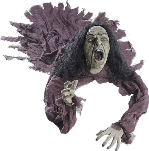 Photo du produit Décoration sorcière sonore et lumineuse 160 cm Halloween