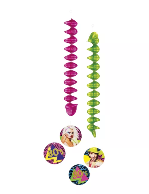 Photo du produit Décorations à suspendre 80's Party 60 cm
