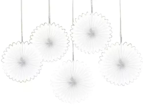 Photo du produit Décorations à suspendre rosaces blanches