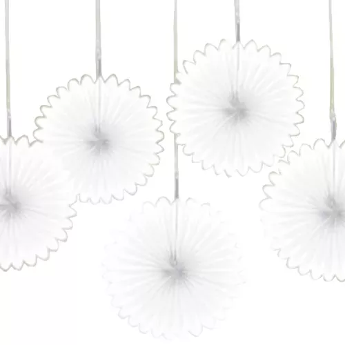 Photo du produit Décorations à suspendre rosaces blanches