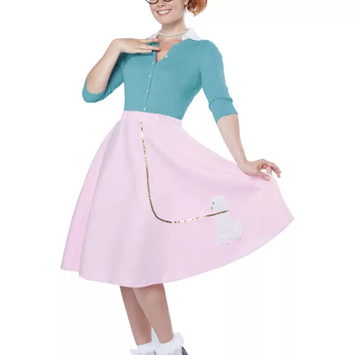 Photo du produit Déguisement 50's rose pour femme