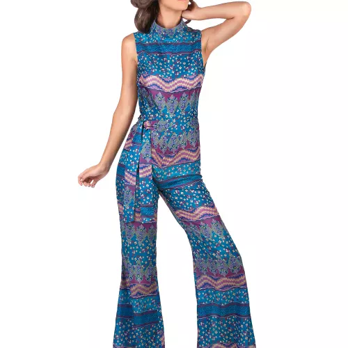 Photo du produit Déguisement années 70 bleu femme