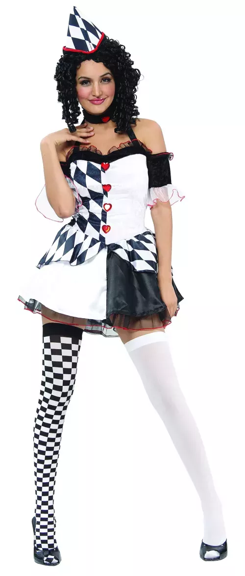 Photo du produit Déguisement arlequin noir et blanc sexy femme