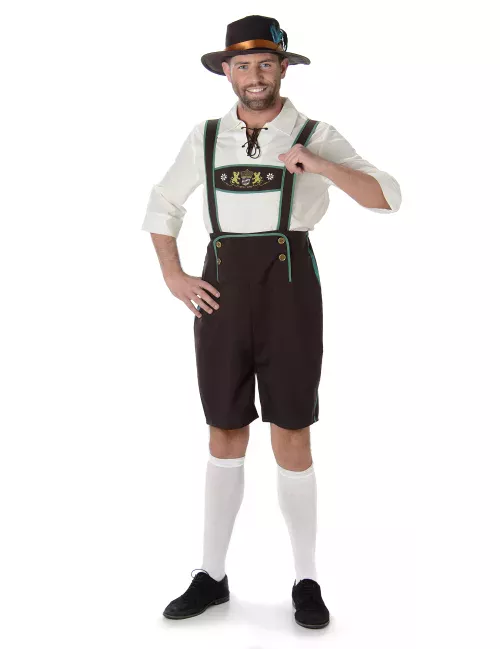 Photo du produit Déguisement Bavarois salopette marron homme