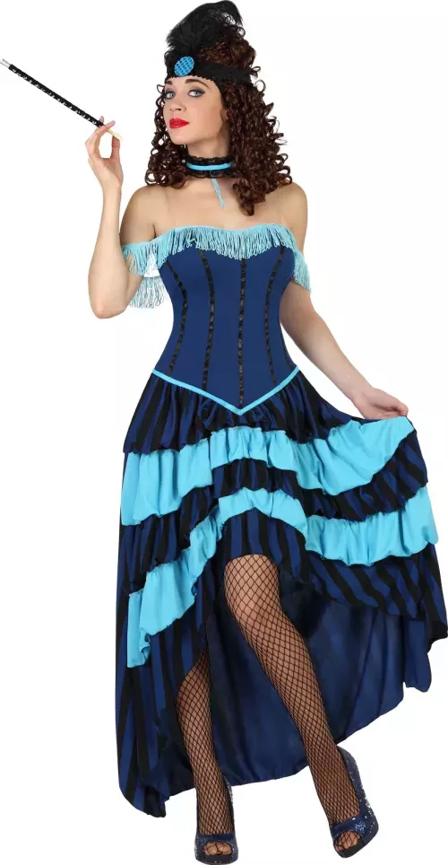 Photo du produit Déguisement cabaret années 20 bleu femme