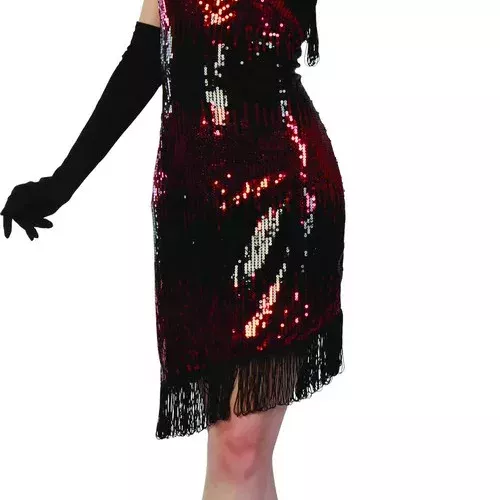 Photo du produit Déguisement charleston femme noir et rouge