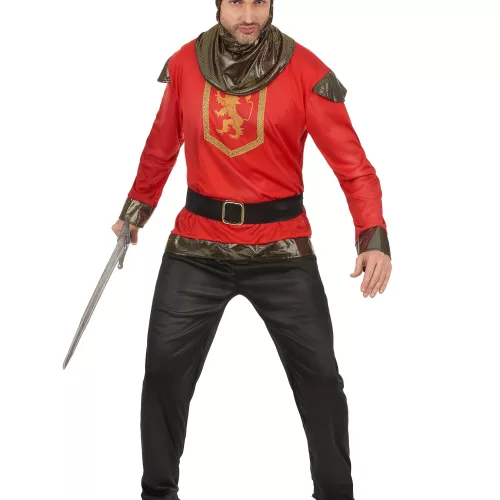 Photo du produit Déguisement roi chevalier rouge homme