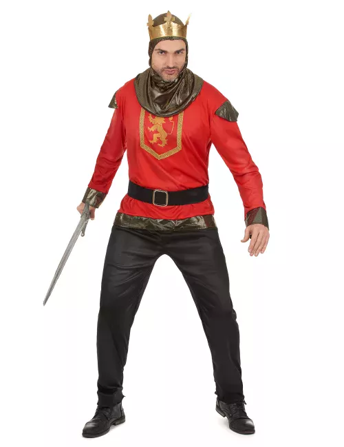 Photo du produit Déguisement roi chevalier rouge homme