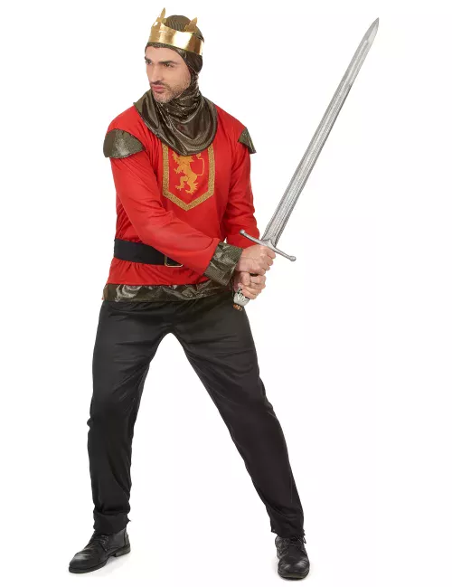 Photo du produit Déguisement roi chevalier rouge homme