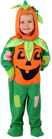 Photo du produit Déguisement citrouille orange et vert enfant Halloween