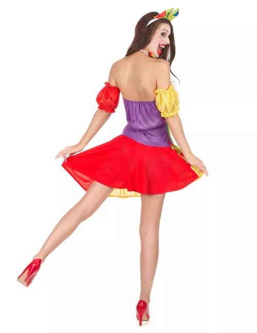 Photo du produit Déguisement clown bariolé femme